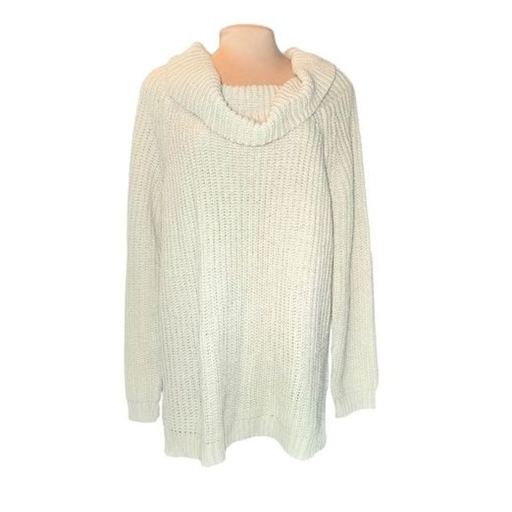 Favlux Fashion NWT Beige Chunky‎ Knit Cowl Neck Sweater Plus Size 2X